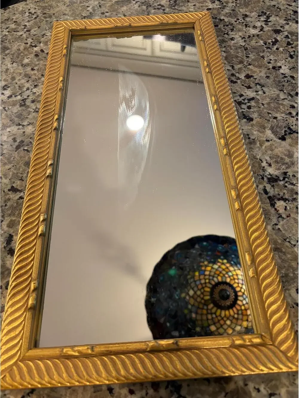 Vintage gold mirror 20x10